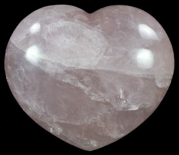 Polished Rose Quartz Heart - Madagascar #62489